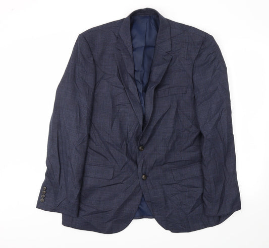Mens UK Size 42 M&S Regular Blue Suit Jacket