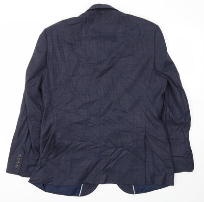 Mens UK Size 42 M&S Regular Blue Suit Jacket