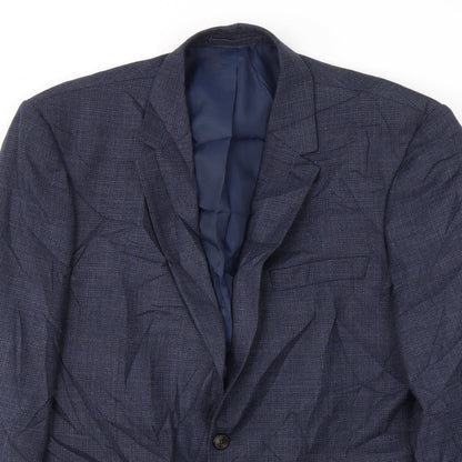 Mens UK Size 42 M&S Regular Blue Suit Jacket