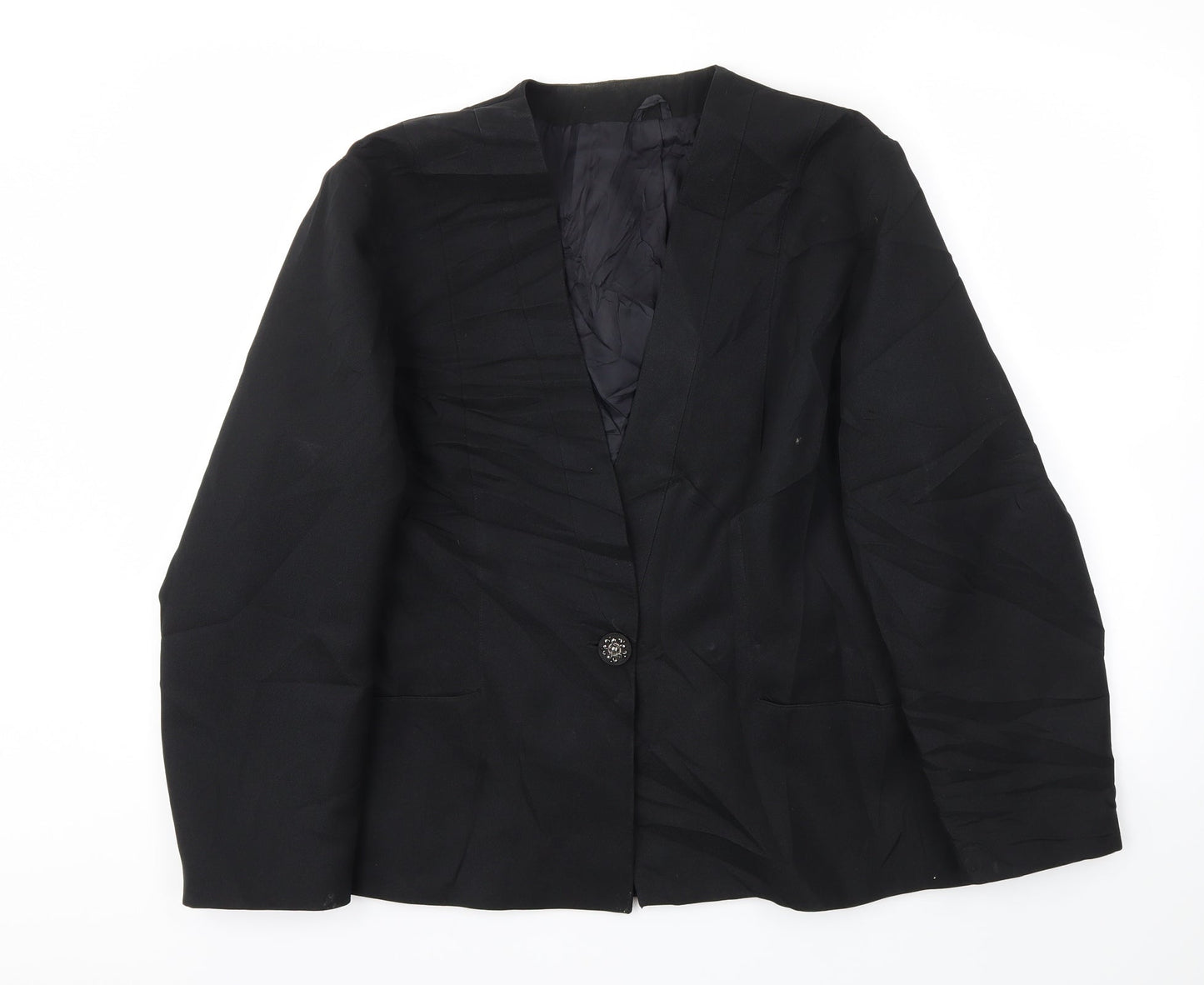 Womens UK Size 46 Preworn Regular Blue Blazer