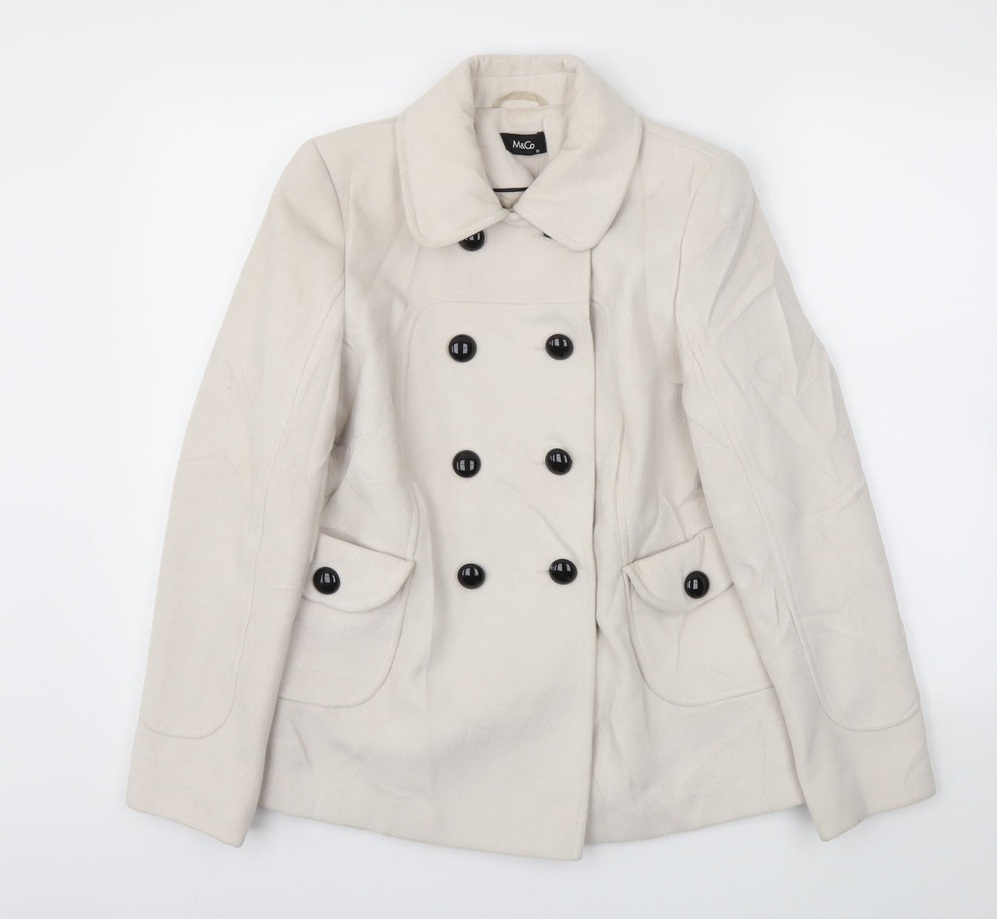 Womens UK Size 10 M&Co Ivory Jacket