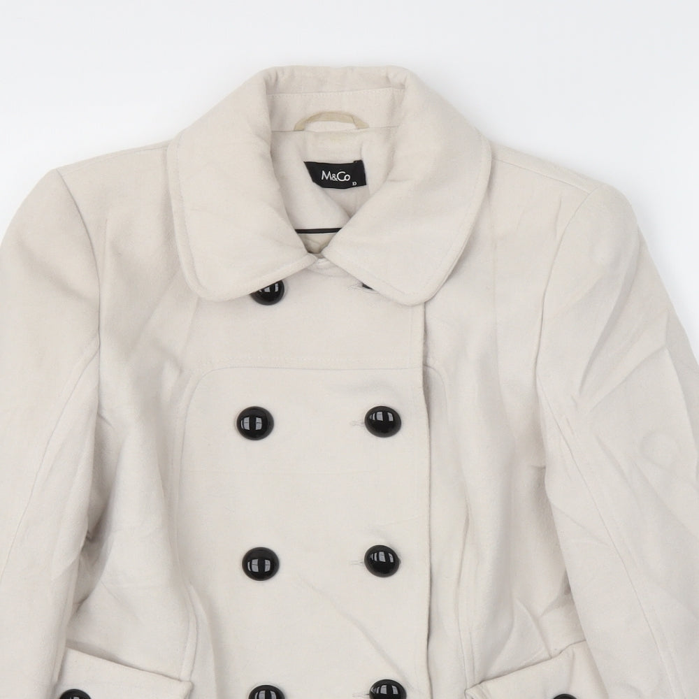 Womens UK Size 10 M&Co Ivory Jacket