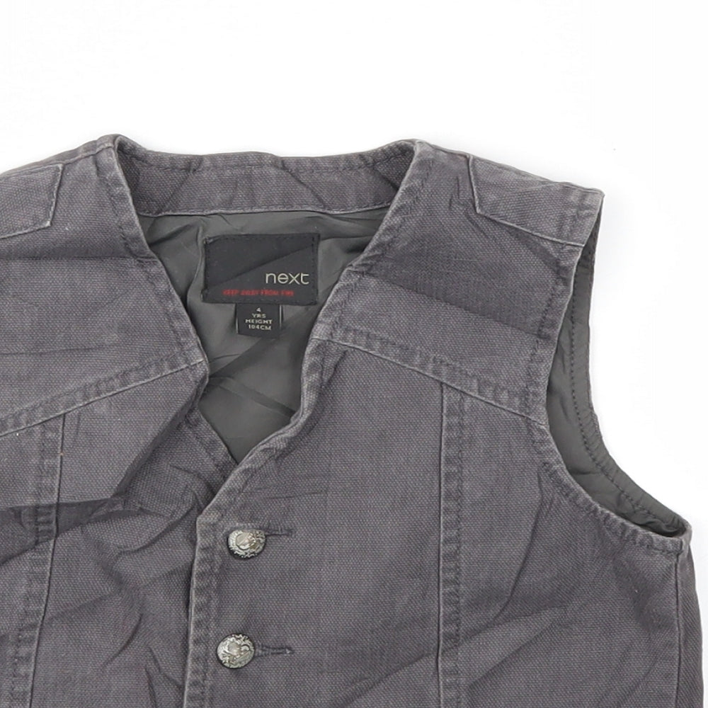 NEXT Boys Grey   Basic Jacket Waistcoat Size 4 Years