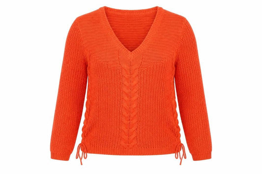 Womens UK Size 8 Sainsburys Orange Pullover Jumper