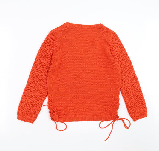 Womens UK Size 8 Sainsburys Orange Pullover Jumper