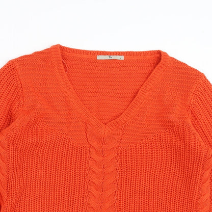 Womens UK Size 8 Sainsburys Orange Pullover Jumper