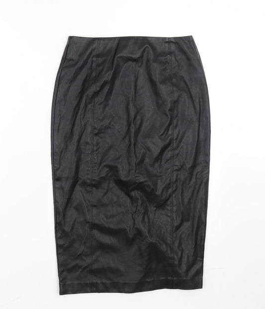 Marks and Spencer Womens Black   Straight & Pencil Skirt Size 8