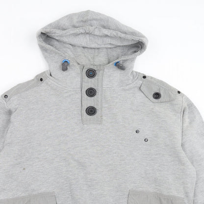 BCK & HRSY Mens Grey   Henley Jumper Size XL
