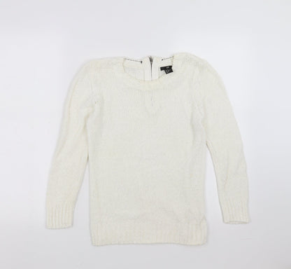 Womens UK Size XS H&M White Pullover Jumper