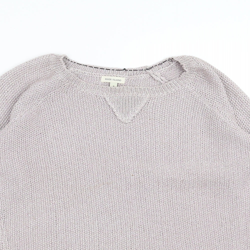 Womens UK Size 8 River Island Purple Pullover Jumper