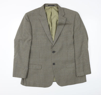 Mens UK Size 44 Charlton Gray Regular Brown Suit Jacket