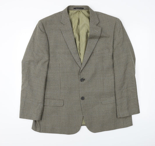 Mens UK Size 44 Charlton Gray Regular Brown Suit Jacket