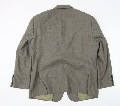 Mens UK Size 44 Charlton Gray Regular Brown Suit Jacket