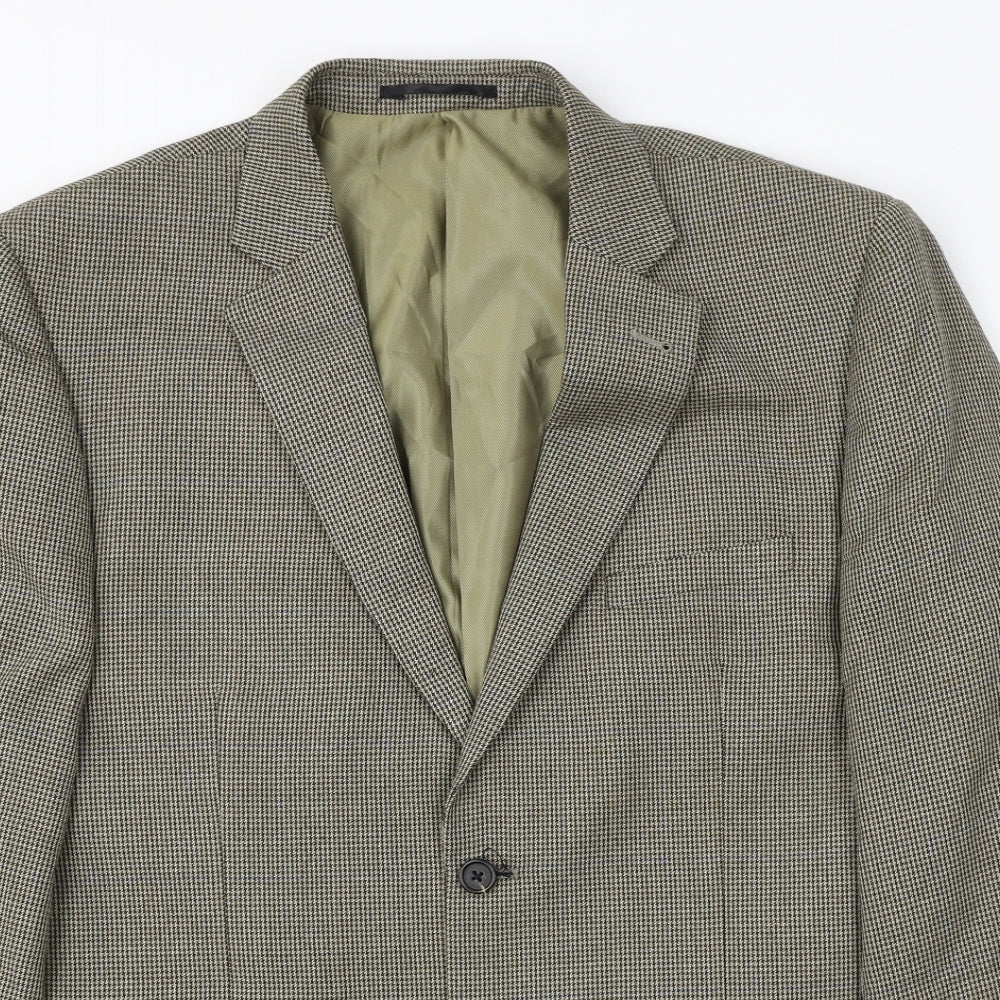 Mens UK Size 44 Charlton Gray Regular Brown Suit Jacket