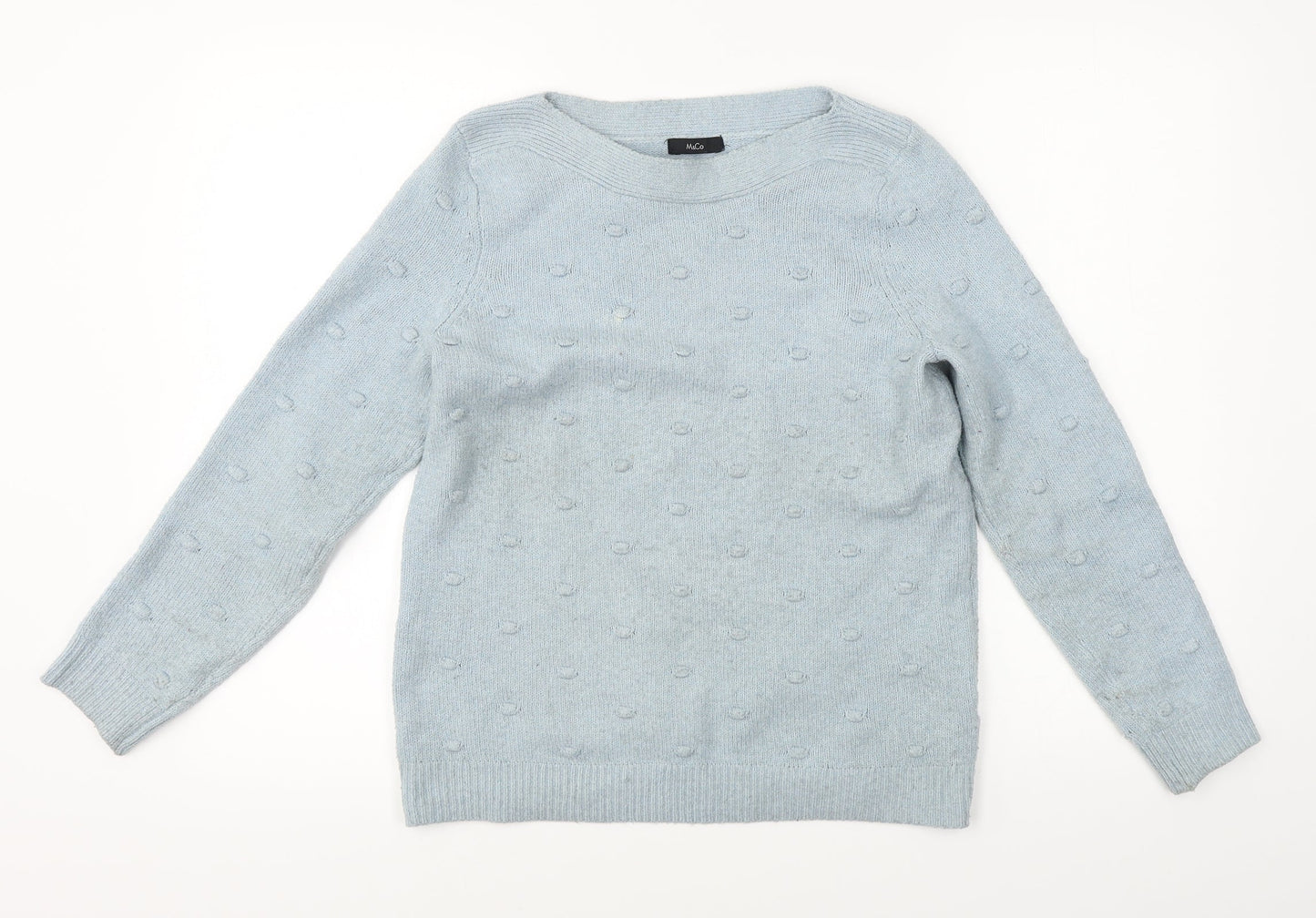 Womens UK Size 12 M&Co Blue Pullover Jumper