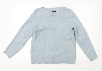 Womens UK Size 12 M&Co Blue Pullover Jumper