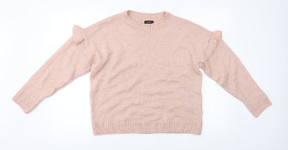 Womens UK Size 12 M&Co Pink Pullover Jumper