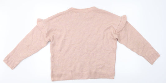 Womens UK Size 12 M&Co Pink Pullover Jumper