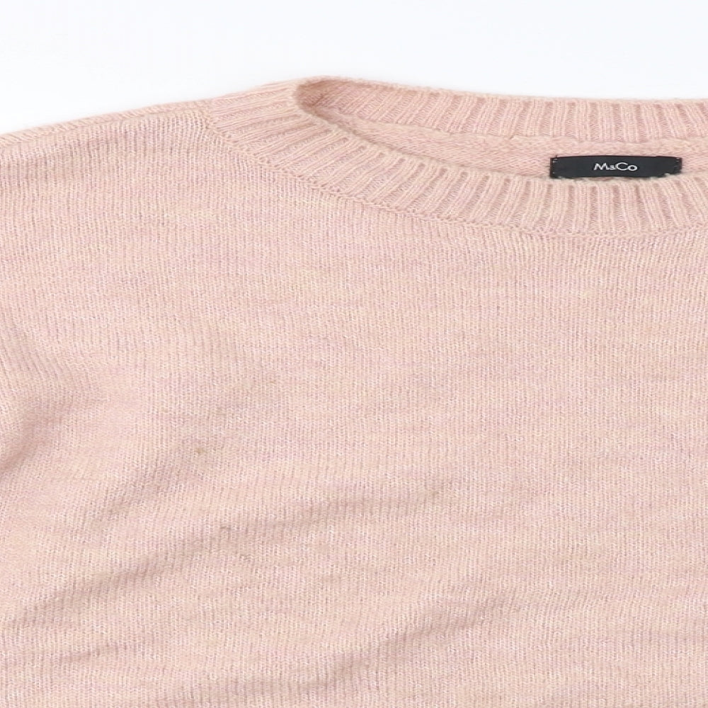 Womens UK Size 12 M&Co Pink Pullover Jumper