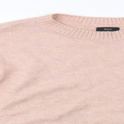Womens UK Size 12 M&Co Pink Pullover Jumper