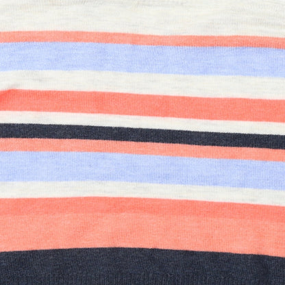 TU Womens White Striped  Pullover Jumper Size 10