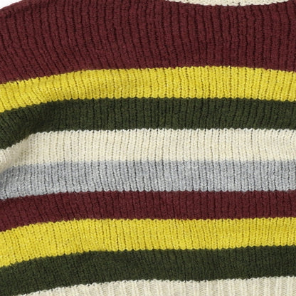 TU Womens Brown Striped  Pullover Jumper Size 12