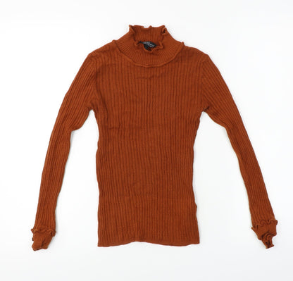 Womens UK Size 8 Topshop Brown Pullover Jumper