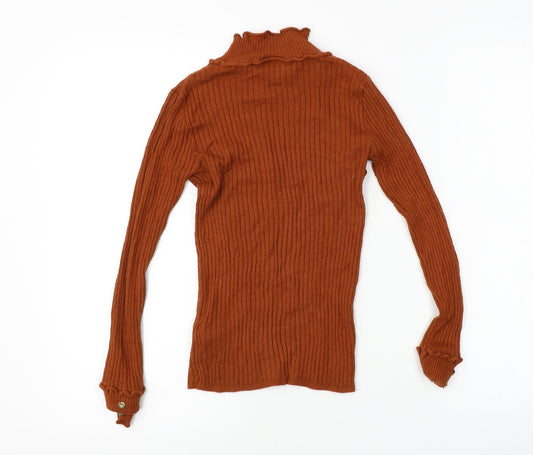 Womens UK Size 8 Topshop Brown Pullover Jumper