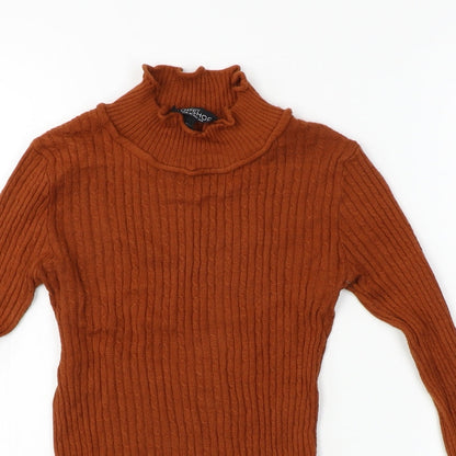 Womens UK Size 8 Topshop Brown Pullover Jumper