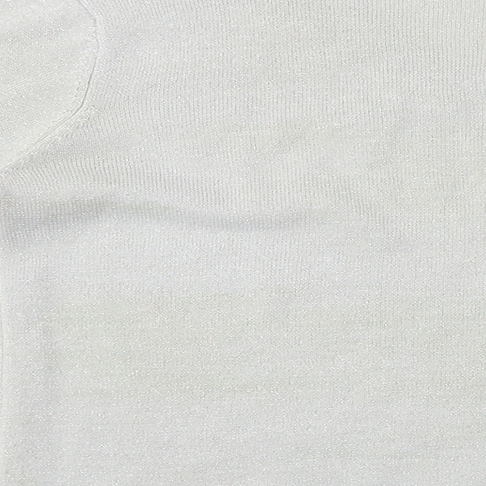 Womens UK Size S BM Grey Basic T-Shirt