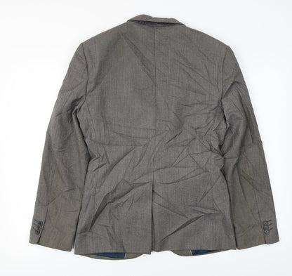 Mens UK Size 36 River Island Regular Grey Suit Jacket