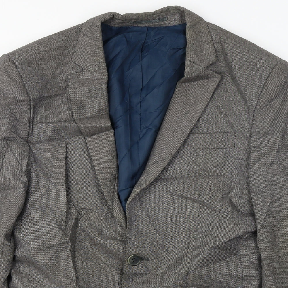 Mens UK Size 36 River Island Regular Grey Suit Jacket