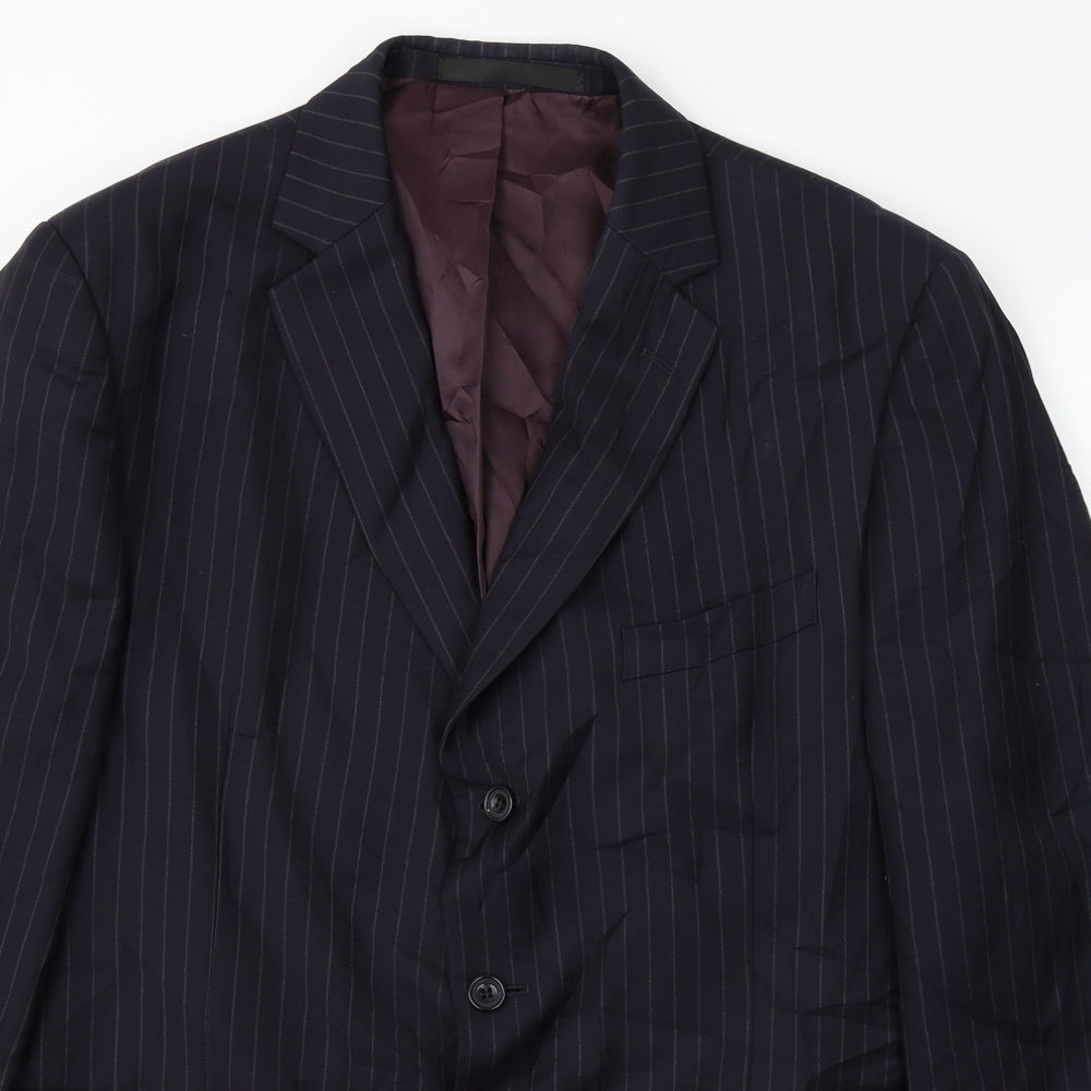 Mens UK Size 44 Marks and Spencer Regular Blue Suit Jacket