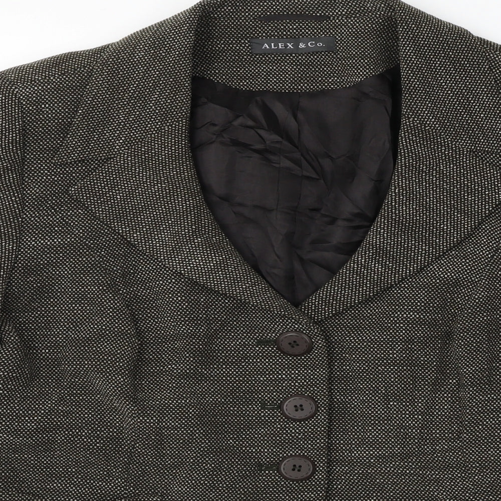 ALEX&CO  Womens Brown   Jacket Blazer Size M