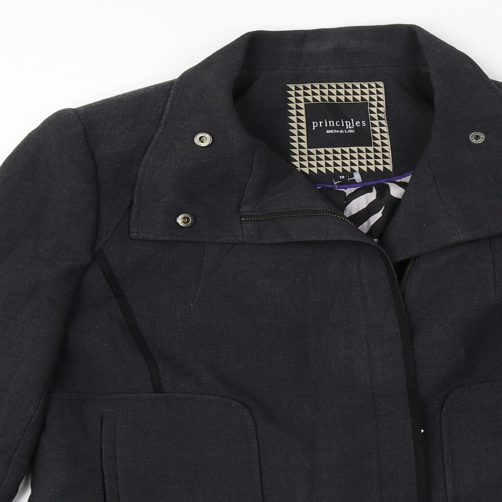 Principles  Womens Grey   Jacket Coat Size 12