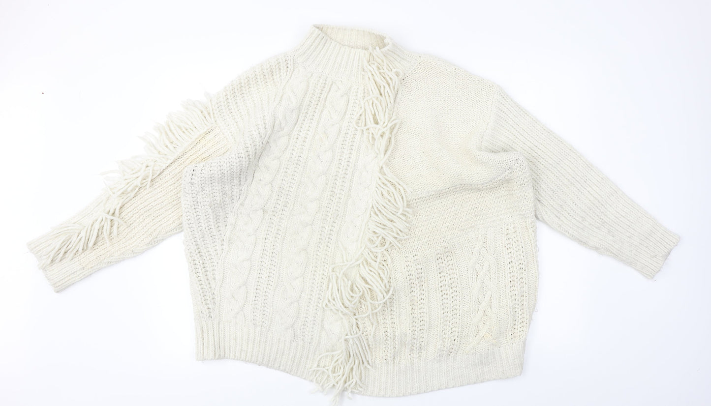 Womens UK Size L Marks and Spencer Beige Pullover Jumper