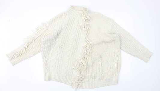 Womens UK Size L Marks and Spencer Beige Pullover Jumper