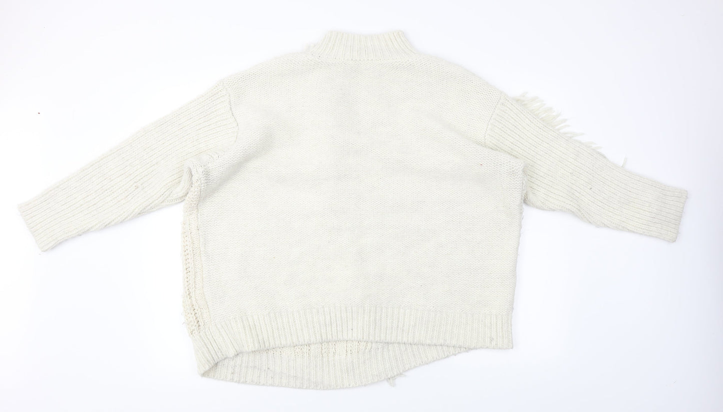 Womens UK Size L Marks and Spencer Beige Pullover Jumper