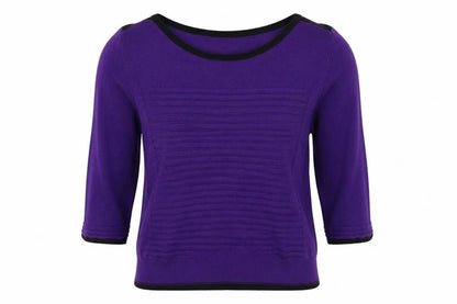 Womens UK Size M JUST ELEGANCE Purple Basic Polo