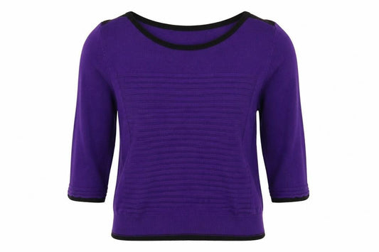Womens UK Size M JUST ELEGANCE Purple Basic Polo
