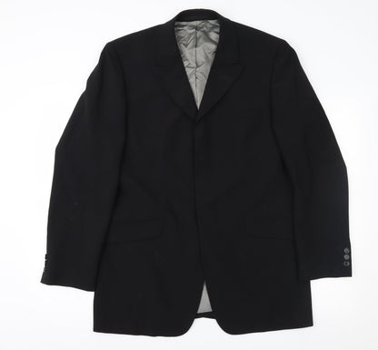 Mens UK Size 40 Jonathan Adams Regular Black Suit Jacket