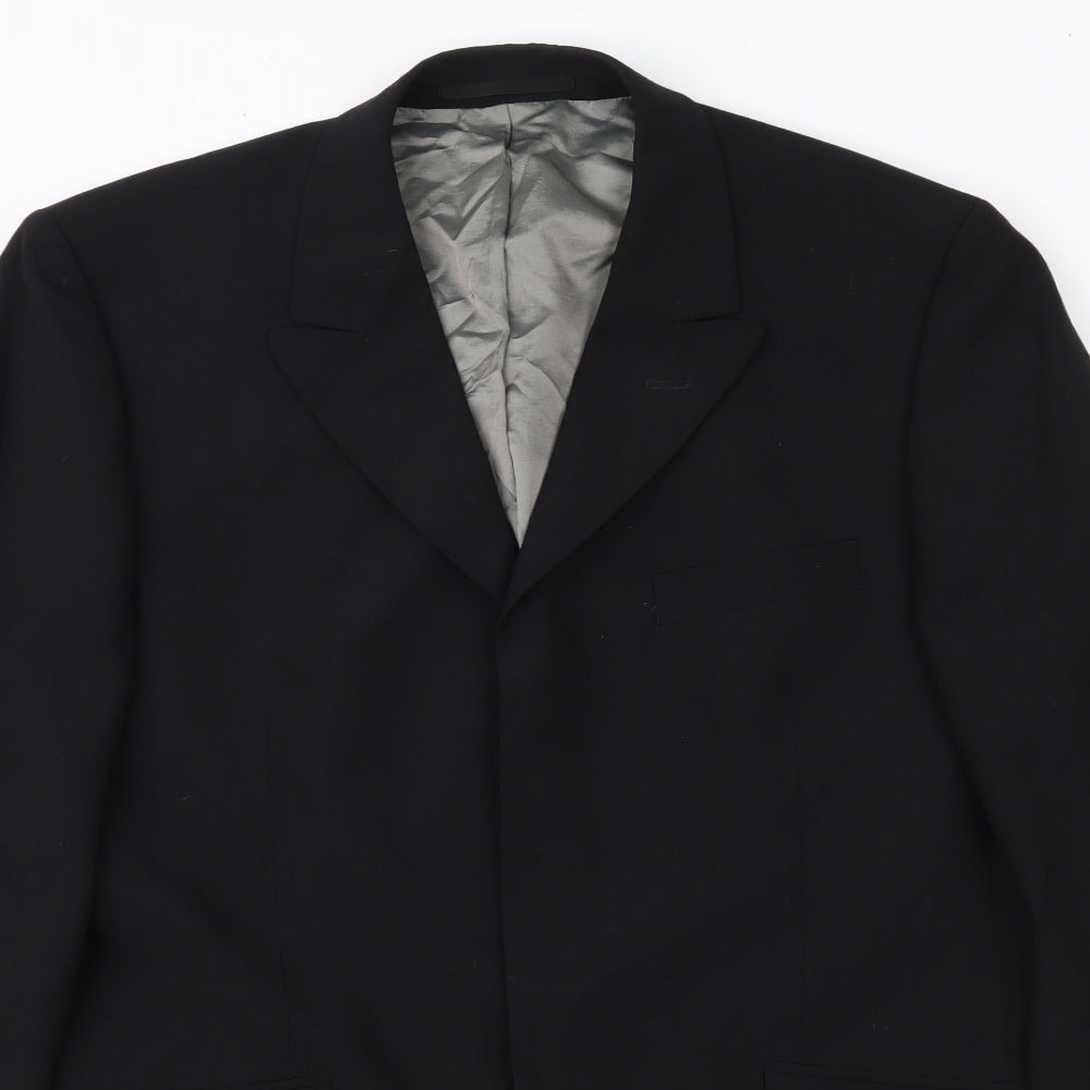 Mens UK Size 40 Jonathan Adams Regular Black Suit Jacket