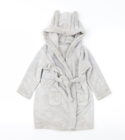 George Baby Grey    Robe Size 18-24 Months  - Ears on Hood