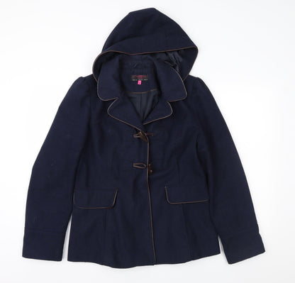 Womens UK Size 10 New Look Blue Overcoat