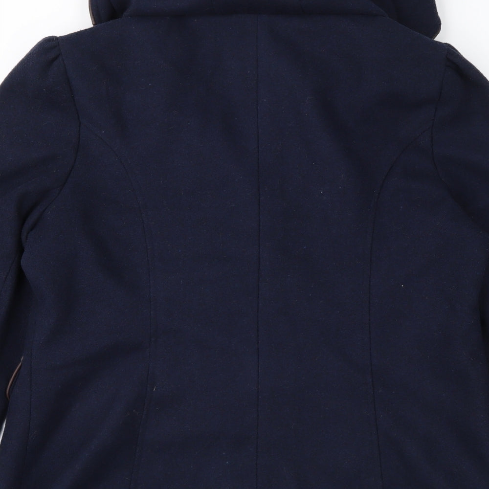 Womens UK Size 10 New Look Blue Overcoat