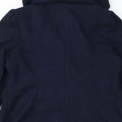 Womens UK Size 10 New Look Blue Overcoat