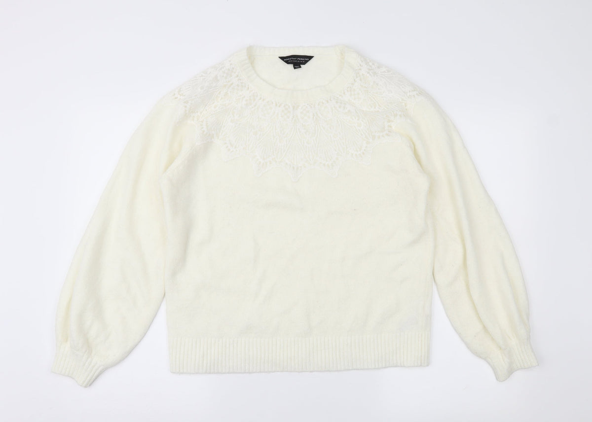 Dorothy Perkins Womens Ivory   Pullover Jumper Size 12