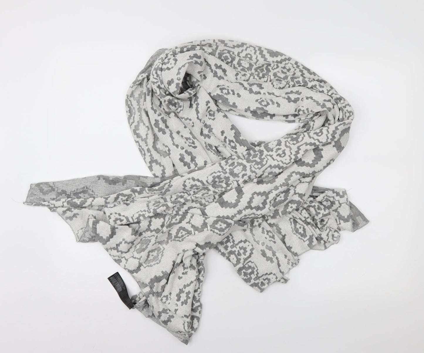 MNG Womens Grey Geometric   Shawl/Wrap
