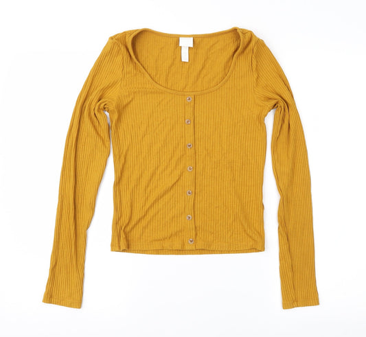 Womens UK Size S H&M Orange Pullover Jumper