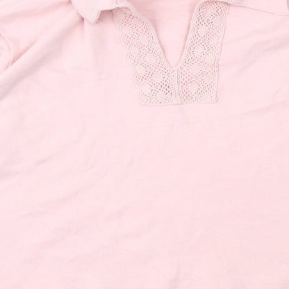 Womens UK Size XL Preworn Pink Basic T-Shirt